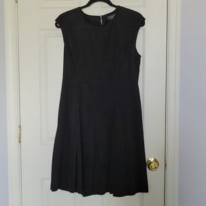 Faux leather black dress